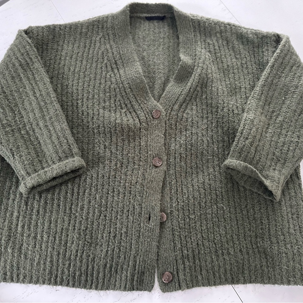 Jenni Kayne Olive Green Cocoon Cardigan